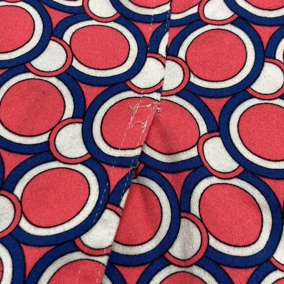 Van Heusen Pencil Skirt Size 6 Pink & Blue Circles Tailored Stretch Geometric - Picture 12 of 15